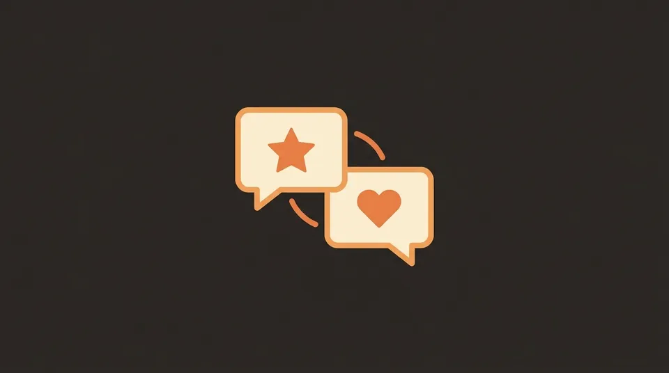Illustration of chat bubbles replying to a customer review