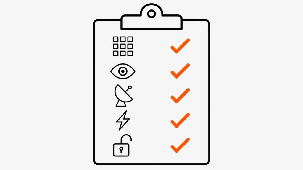 Checklist illustration for AI SEO software evaluation and scorecard for HVAC contractors.