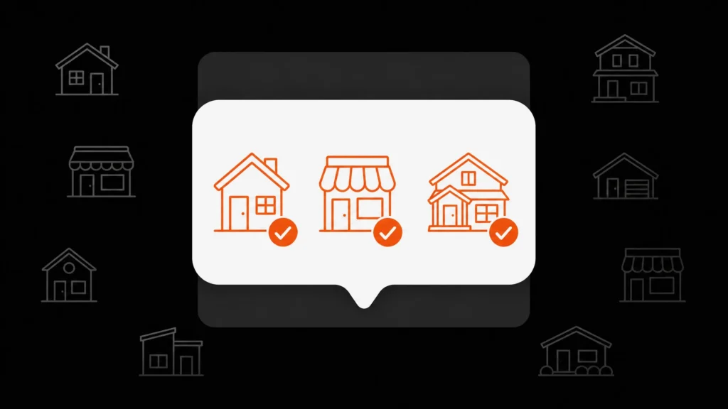 AI search results showcasing recommended home service businesses and contractors with checkmarks.
