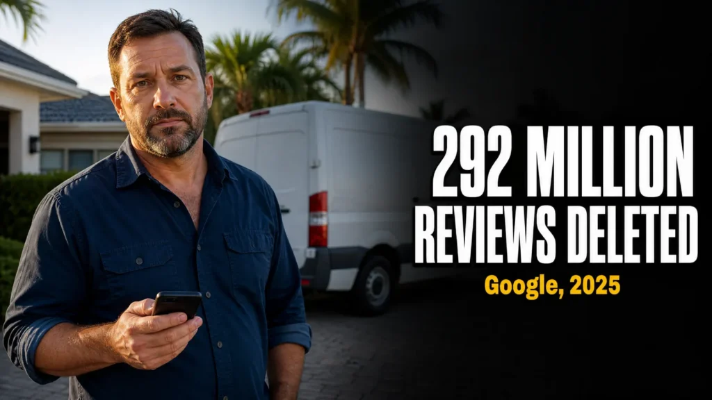 Man holding a smartphone in front of a home service van, illustrating how to get