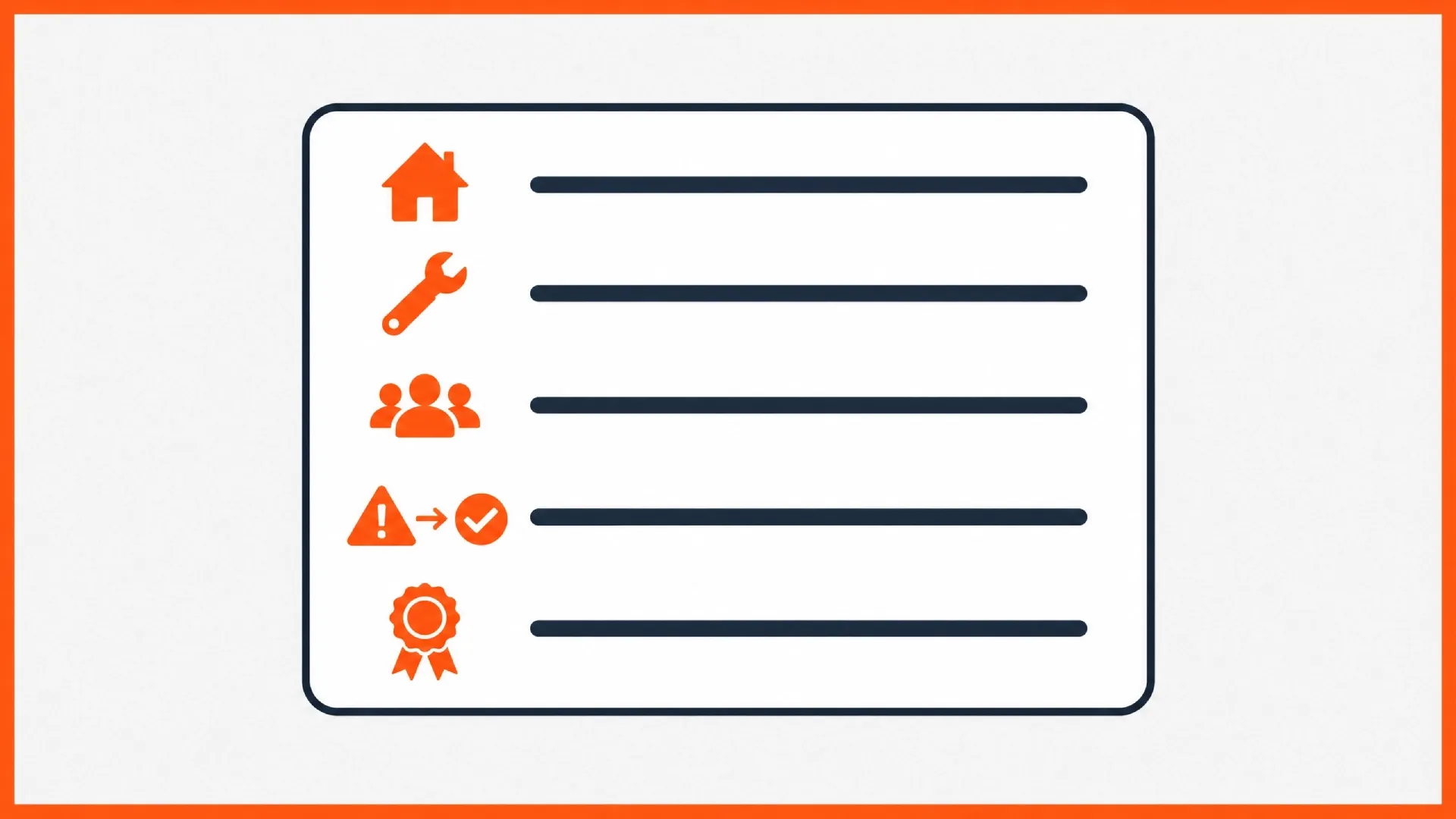 Checklist graphic illustrating local citation building steps for home service contractors, including icons for house