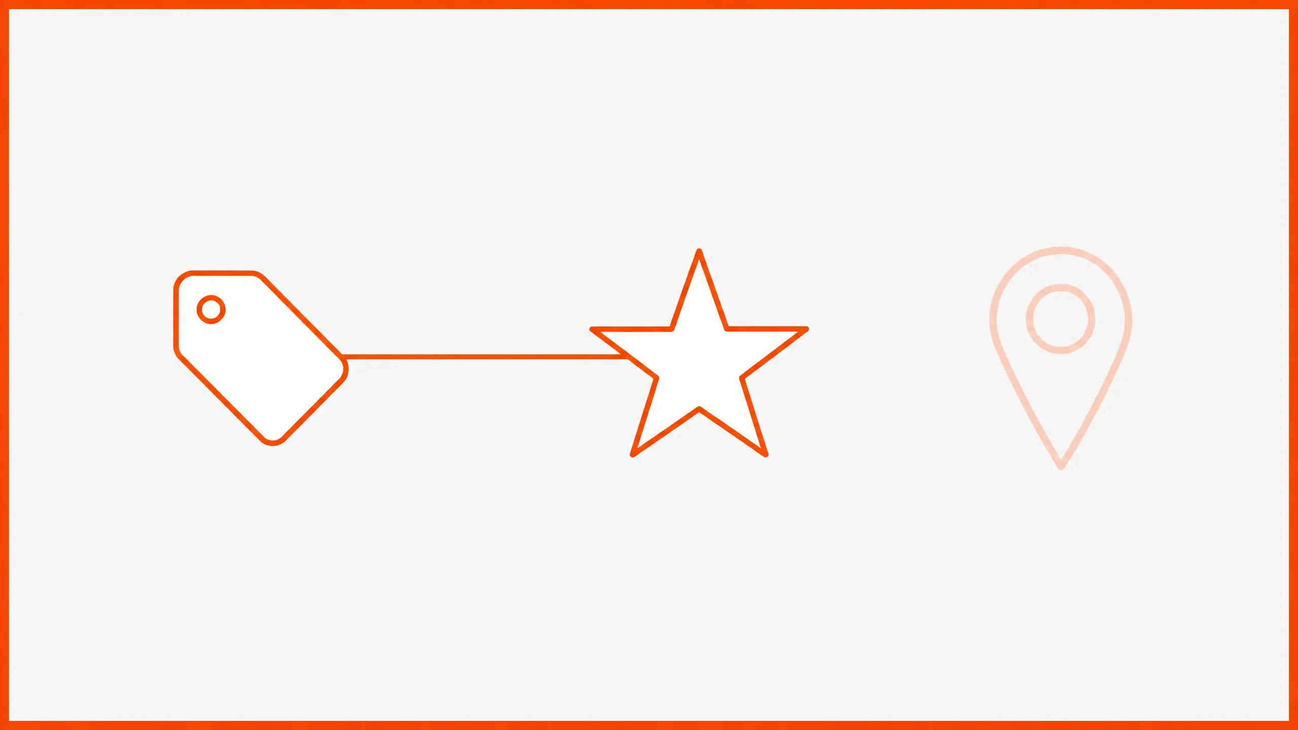 Graphic illustrating Google Business Profile service area rules, showing a tag connected to a star